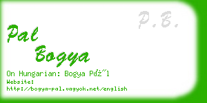 pal bogya business card